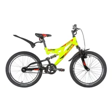 Велосипед подростковый Novatrack Shark двухколесный 20" салатовый