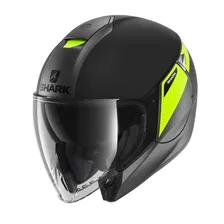 SHARK Мотошлем CITYCRUISER KARONN MAT, Цвет Черный Матовый/Желтый