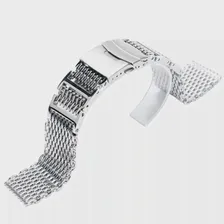 Браслет для часов Shark Mesh из нержавеющей стали, запасной металлический ремешок со складной застежкой шириной 202224 мм (art.: 3920b7ee0f3aa)