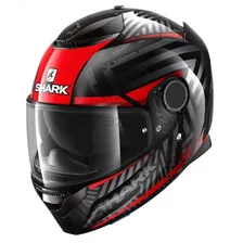 Мотошлем интеграл SHARK SPARTAN 1.2 KOBRAK Red, черно-красный