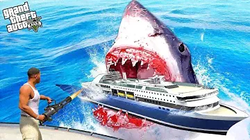 Franklin & Shinchan Found Biggest Scary Megalodon in Gta 5 || Gta 5 Tamil